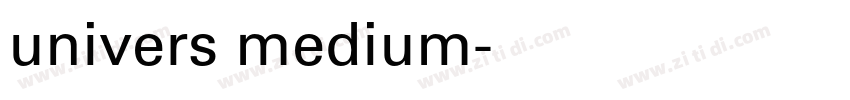 univers medium字体转换